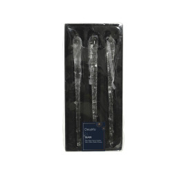 Stalactite givrée en verre à suspendre 20 cm 3 pièces