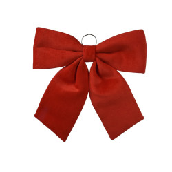 Noeud en polyester rouge Noël 52 cm DECORIS