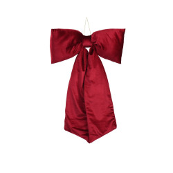 Noeud en velours bordeaux 80 cm DECORIS