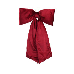 Noeud en velours bordeaux 115 cm DECORIS