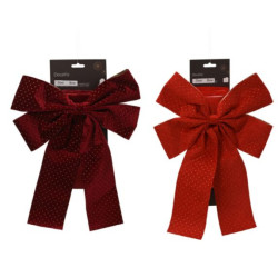 Noeud en velours bordeaux 115 cm