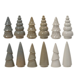 Sapin en porcelaine gris Ø 7