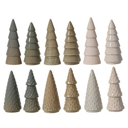 Sapin en porcelaine gris Ø 9 x 20