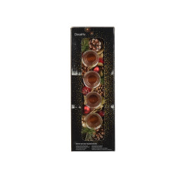Porte-bougie pommes de pin 4 bougeoirs 45 x 15 x 9 cm DECORIS
