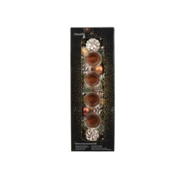 Porte-bougie pommes de pin 4 bougeoirs 45 x 15 x 9 cm DECORIS