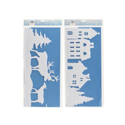 Décoration bordure de Neige pour fenêtre 100 x 25 cm DECORIS