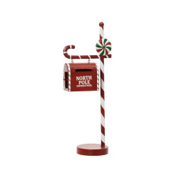Boîte aux lettres de Noël en fer rouge 20 x 12