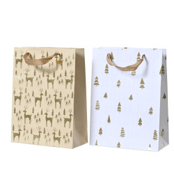 Sac cadeau de Noël en papier 32 x 26 x 10 cm