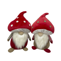 Arrêt de porte de Noël gnome rouge 21 x 16 x 33 cm