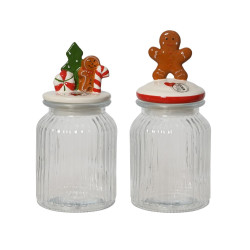 Bonbonnière de Noël en verre Ø 10