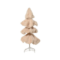 Sapin en fausse fourrure beige Ø 45 x 100 cm DECORIS