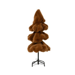 Sapin en fausse fourrure brun Ø 45 x 100 cm DECORIS
