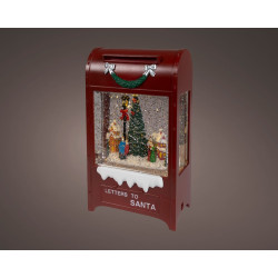 Boîte aux lettres de Noël LED blanc chaud 12 x 7 x 21 cm LUMINEO
