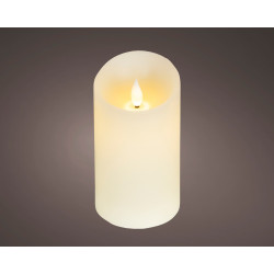 Bougie LED blanc chaud crème Ø 7