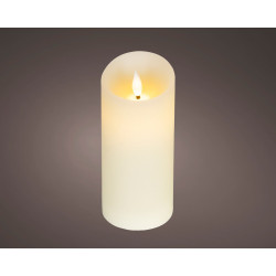 Bougie LED blanc chaud crème Ø 7