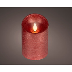 Bougie LED blanc chaud bordeaux Ø 7