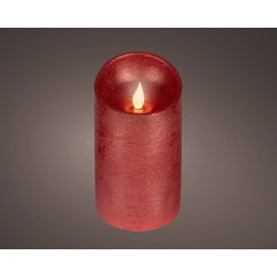 Bougie LED blanc chaud bordeaux Ø 7