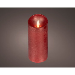 Bougie LED blanc chaud bordeaux Ø 7