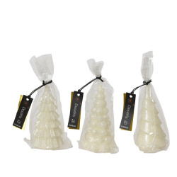 Bougie sapin blanc laine Ø 6