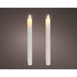 Bougie LED blanc chaud crème Ø 2