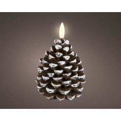 Bougie pomme de pin LED blanc chaud Ø 7 x 10