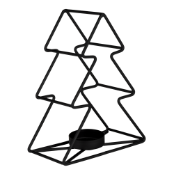 Porte-Bougie Sapin Bindoy Noir – Décoration de Noël Élégante