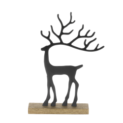 Renne Baligian Noir – Décoration Élégante pour Noël