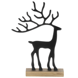 Renne Baligian Noir – Décoration Élégante de Noël