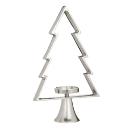 Porte-bougie sapin argenté – Ambiance festive de Noël