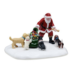 Figurine Noël au parc à chiens LEMAX