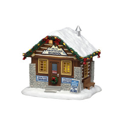 Figurine école de ski et snowboard LEMAX
