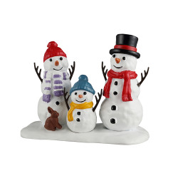 Figurine famille de bonhommes de neige LEMAX