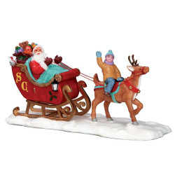 Figurine traîneau du Père Noël LEMAX
