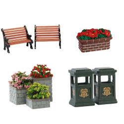 Assortiment de figurines Caddington Victorian Street 48 pièces LEMAX