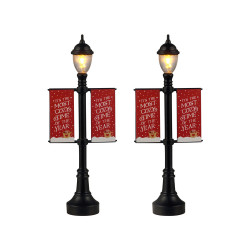 Figurine lampadaire de Noël 2 pièces LEMAX