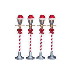Figurine lampadaire de Noël 4 pièces LEMAX