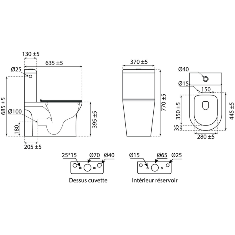 Pack WC à poser Adi – Installation facile et hygiène optimale
