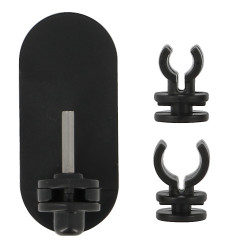 Piton adhésif Neofix+ 3 en 1 pour tringle noir mat 2 pièces MOBOIS