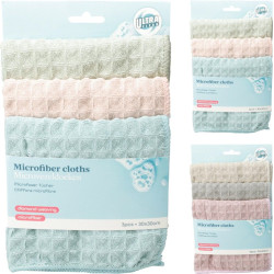 Chiffon en microfibres multicolore 3 pièces