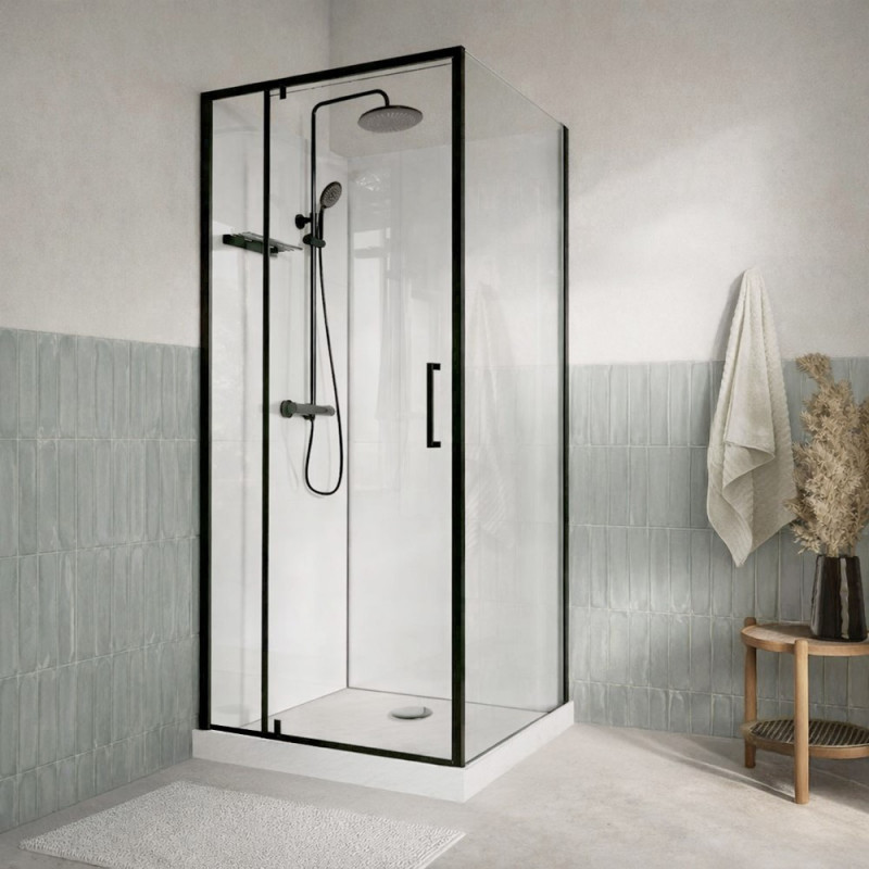 Cabine de douche Zéphyr carrée 90 x 90 x 200 cm AURLANE