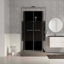 Cabine de douche Study 2 rectangulaire 80 x 110 x 215 cm AURLANE