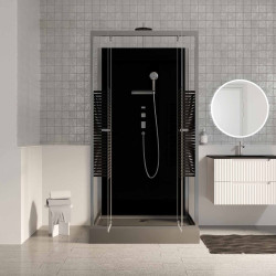 Cabine de douche Study 2 rectangulaire 80 x 110 x 215 cm AURLANE