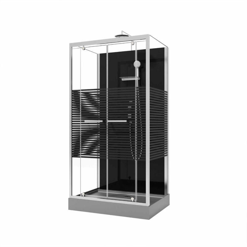 Cabine de douche Study 2 rectangulaire 80 x 110 x 215 cm AURLANE