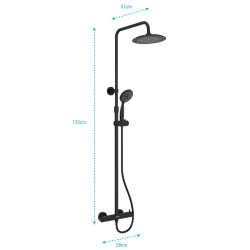 Colonne de douche Arty noire AURLANE