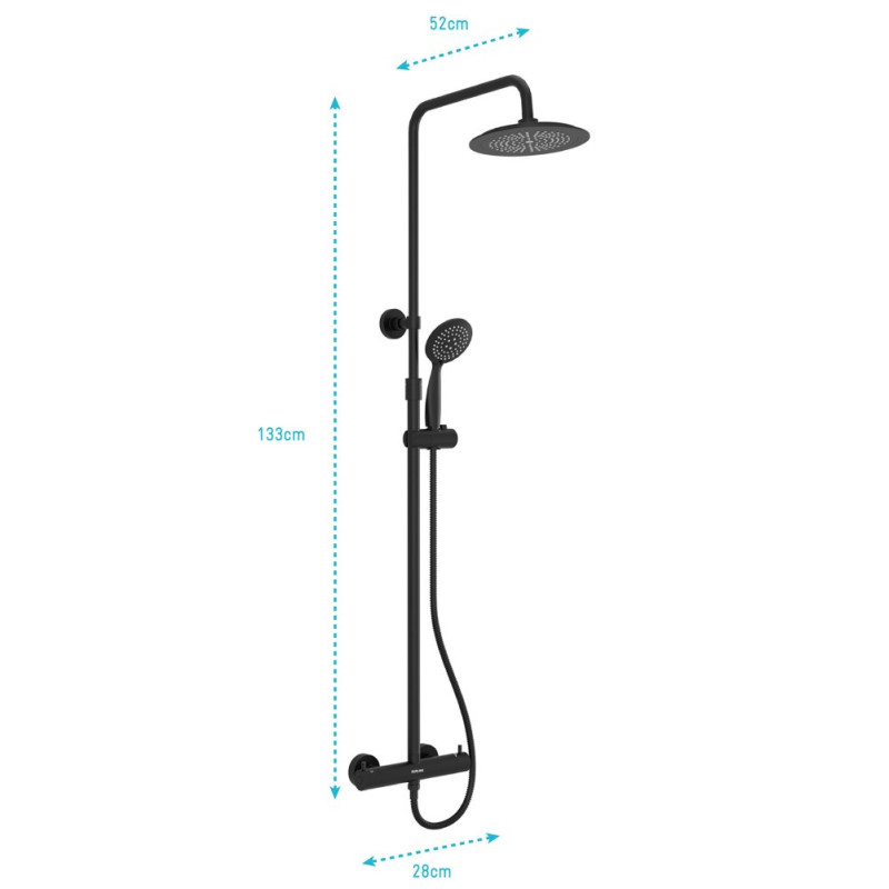 Colonne de douche Arty noire AURLANE