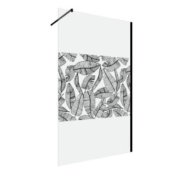 Paroi de douche Jungle noire 120 x 195 cm AURLANE