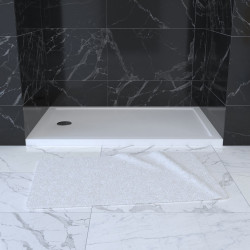 Receveur de douche extra-plat blanc 80 x 120 cm AURLANE