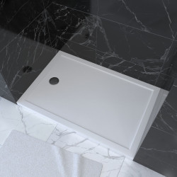 Receveur de douche extra-plat blanc 80 x 120 cm AURLANE