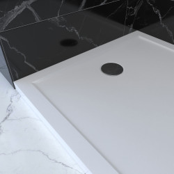 Receveur de douche extra-plat blanc 80 x 120 cm AURLANE