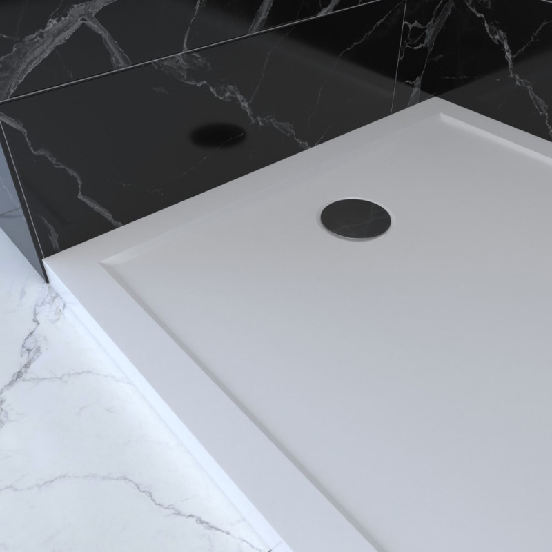 Receveur de douche extra-plat blanc 80 x 120 cm AURLANE